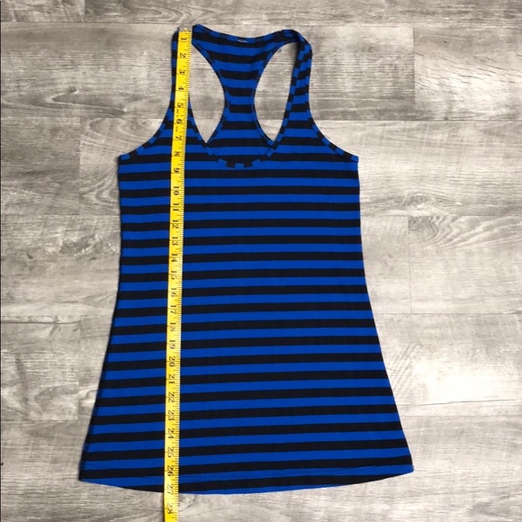 Lululemon Black/blue Striped Racerback Tank - Picture 4 of 6